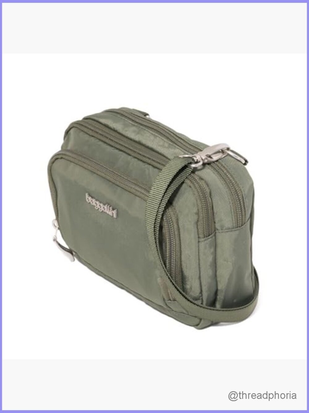 Triple Zip Crossbody Wallet RFID Convertible Fanny Pack - Picture 6 of 7